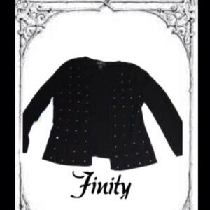 Zx) Finity Studded Black Cape Cover – Women’s Medium – Elegant Layering Piece